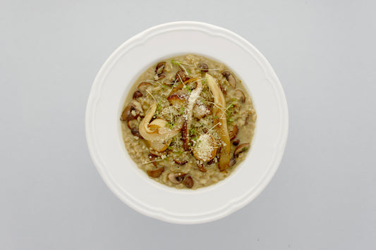 Barley “Risotto” with Roasted Mushrooms