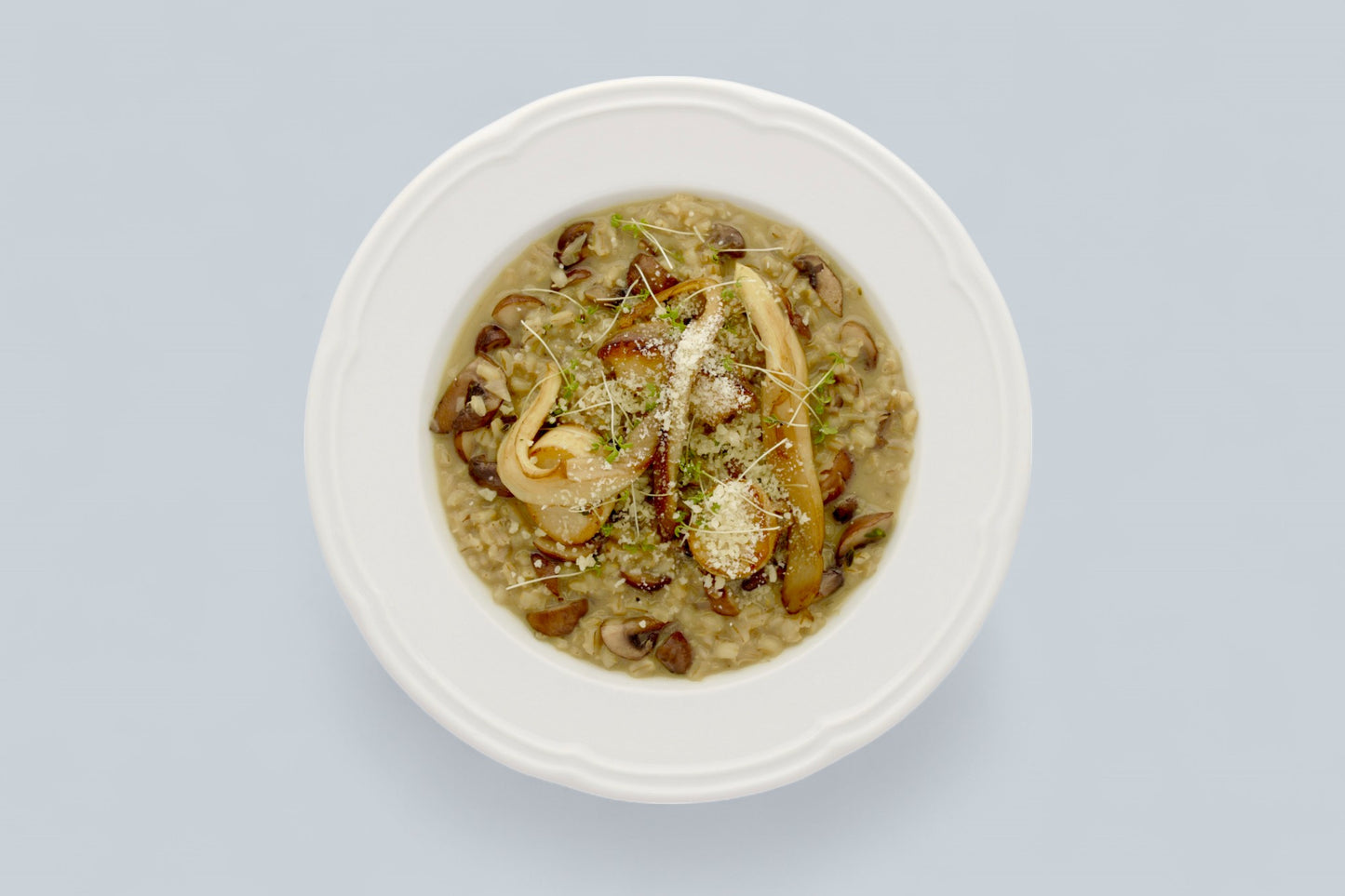 Barley “Risotto” with Roasted Mushrooms